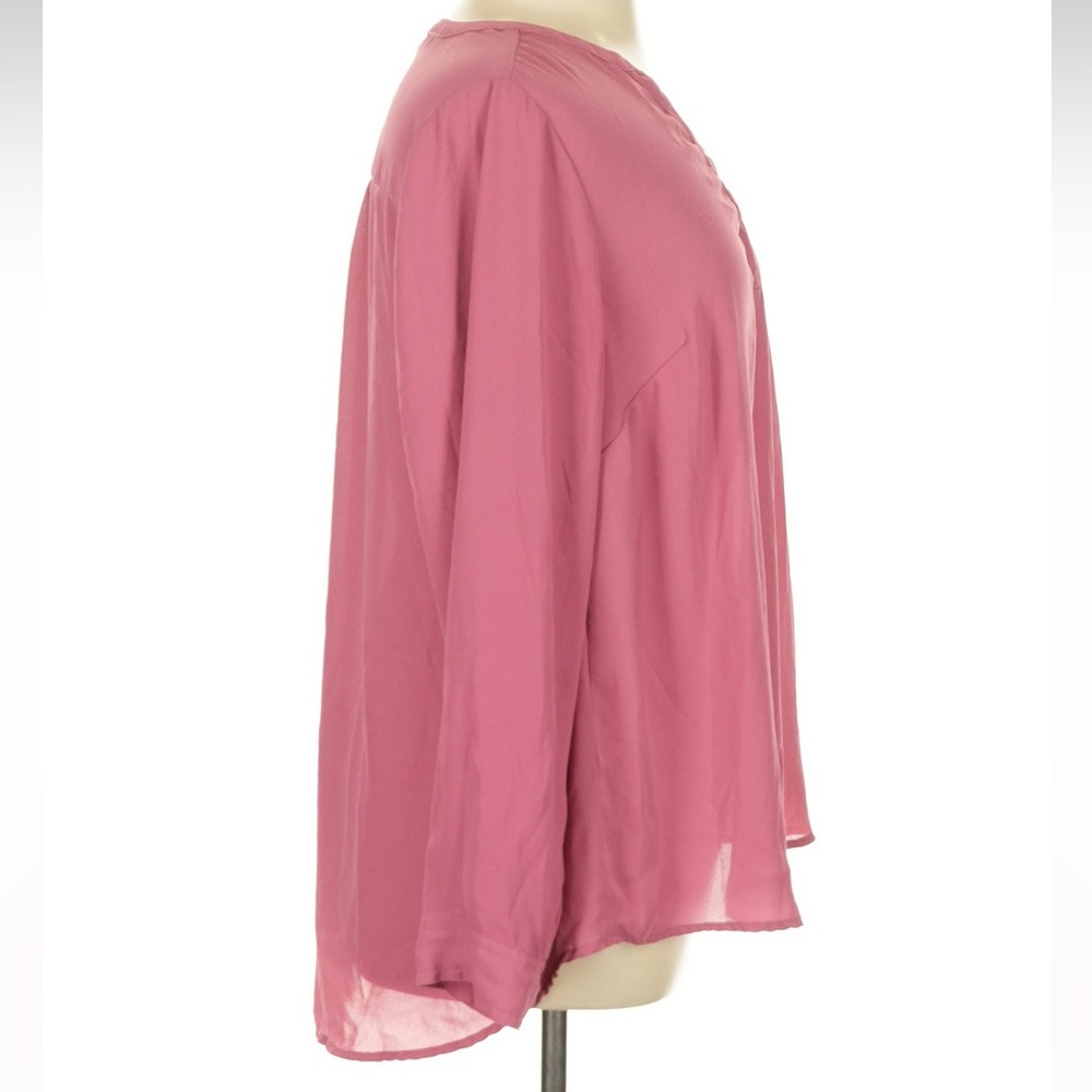 Torrid Dusty Rose Georgette Hi-Low Pullover Long Sleeve Blouse Plus Size 1X - Picture 4 of 9